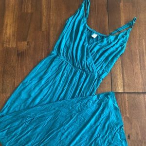 Old Navy teal maxi dress XS